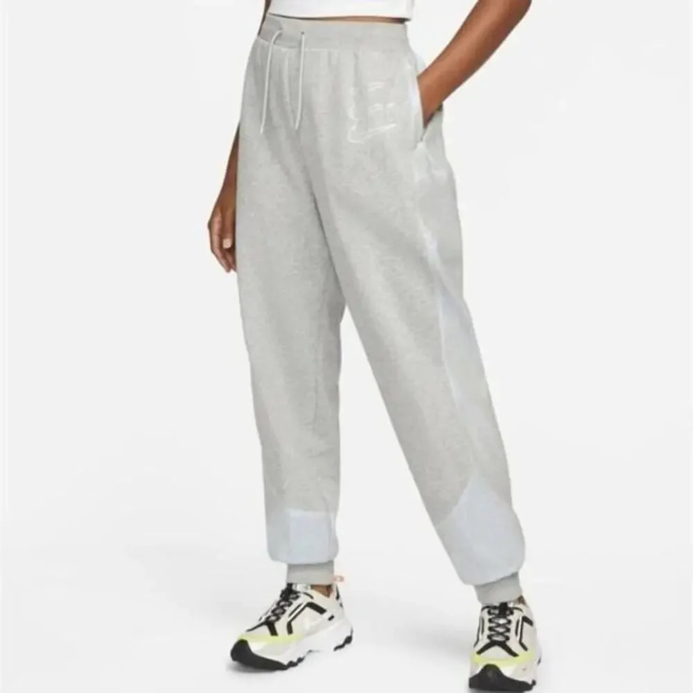 Nike Womens Oversized‎ Fit Mid Rise Sweatpants Gray w/ Flux Design Size 2X NWT